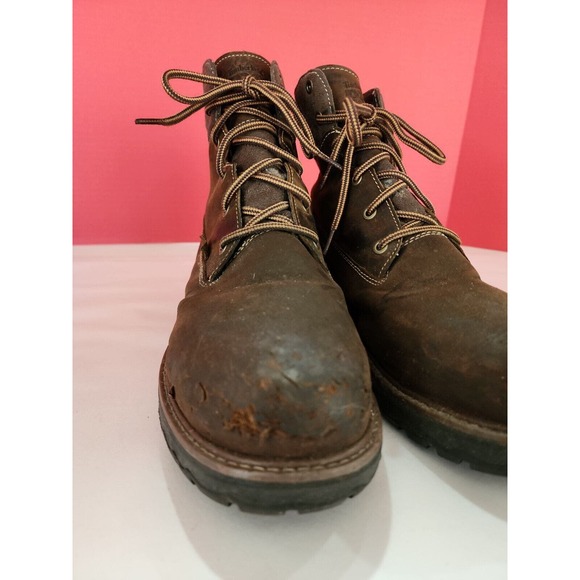 Timberland PRO Women's Hightower 6" Alloy Toe Waterproof Work Boot Brown 11 - Picture 3 of 12